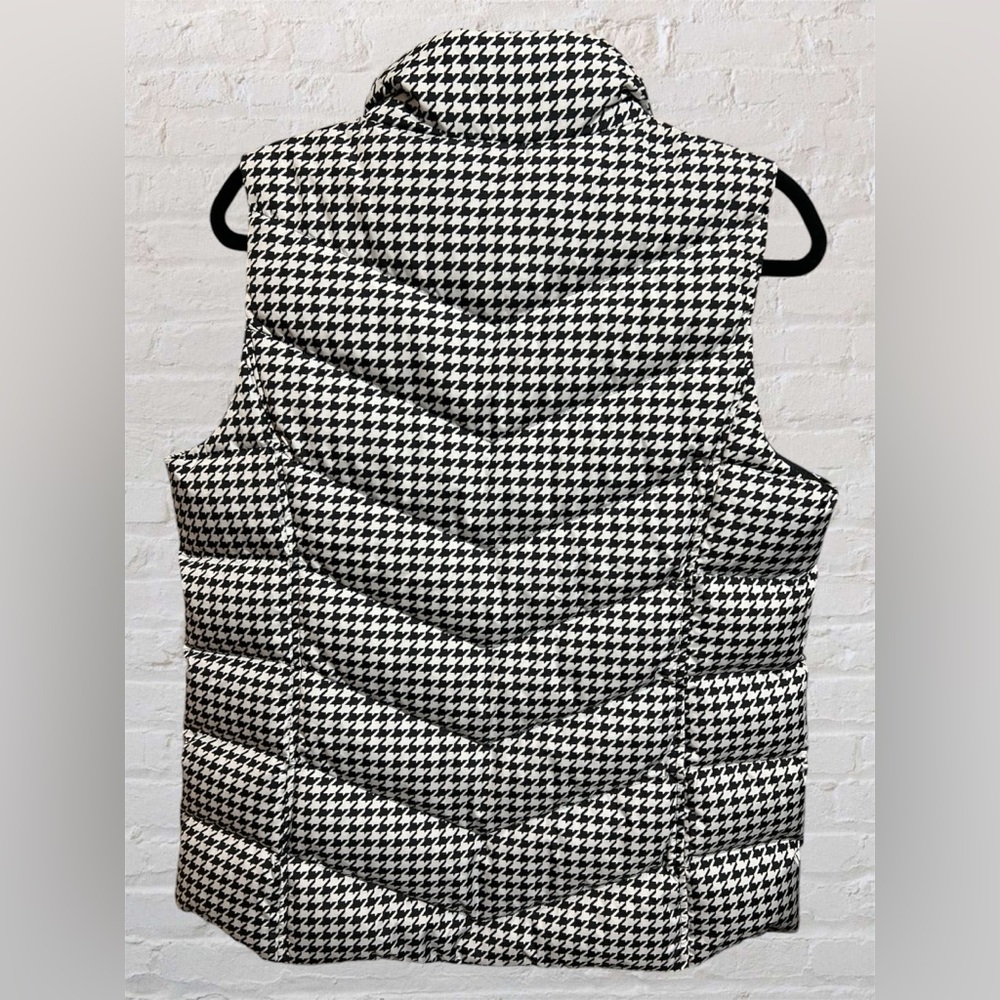 NWT Lands End quilted houndstooth puffer vest. Sz Medium - Picture 8 of 12